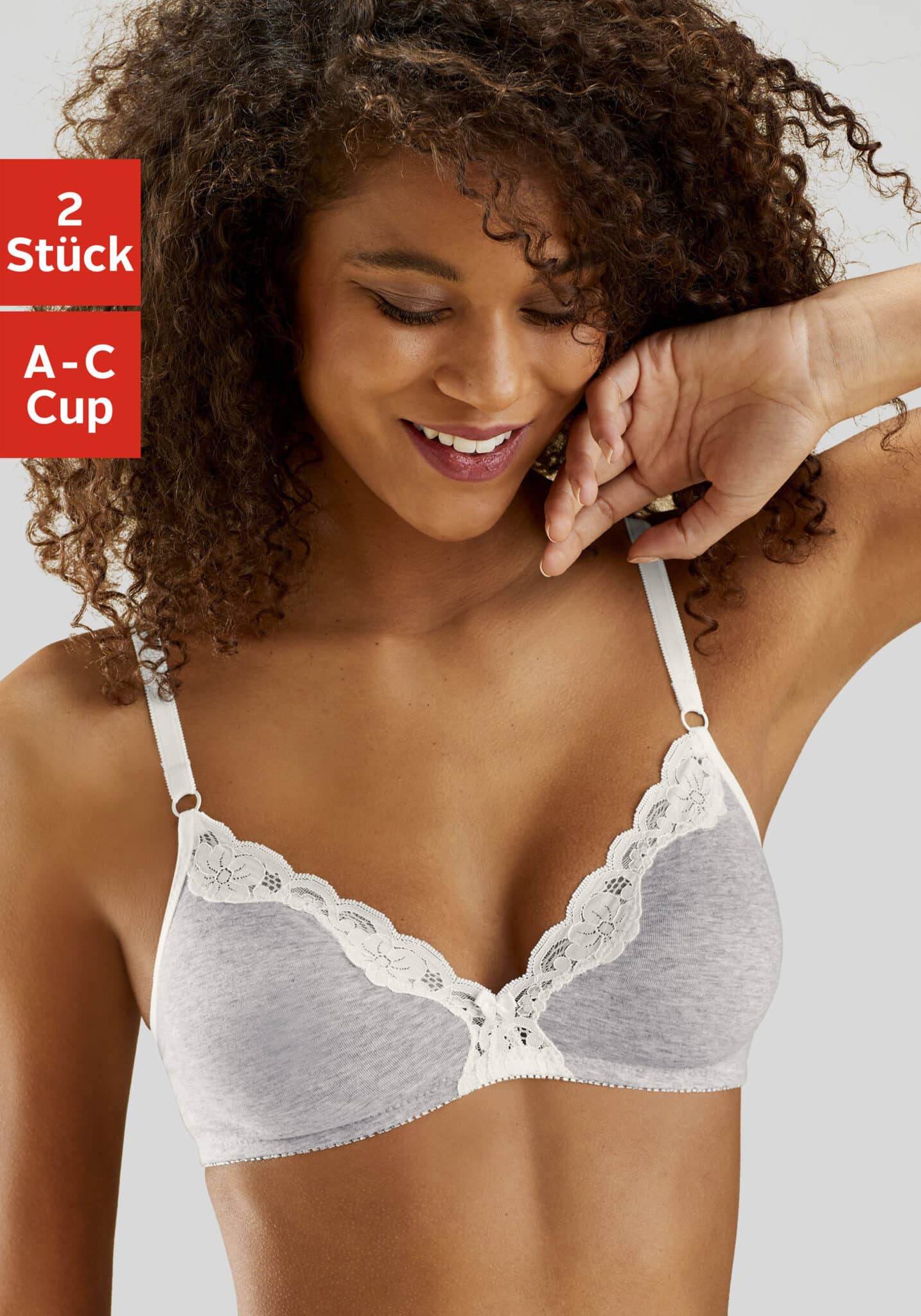 NUR DIE Damen Baumwoll BH, Weiß 95B | ALDI SÜD